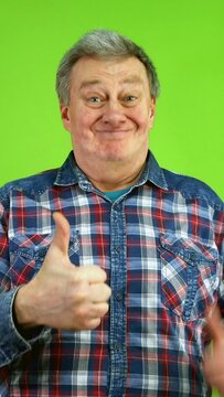 Man pointing herself shows thumbs up im best.