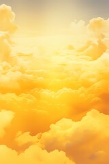 Naklejka na ściany i meble Yellow sky with white cloud background