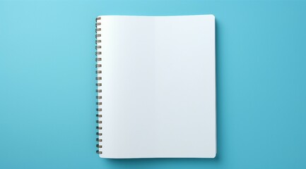 blank notebook isolated on white - obrazy, fototapety, plakaty