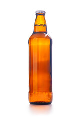 Bottle of beer isolated on white background.