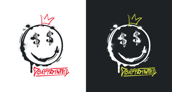 Street Work graffiti slogan illustration vector.