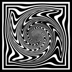 Obraz premium Iluzja czarnobiala kompozycja 