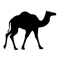 Camel silhouette icon vector. Dromedary silhouette can be used as icon, symbol or sign. Camel icon vector for design of desert, sahara, africa or journey