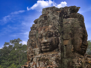 Some architectural details of the fabulous temple of Angkor Wat, the national symbol of Cambodia, a...