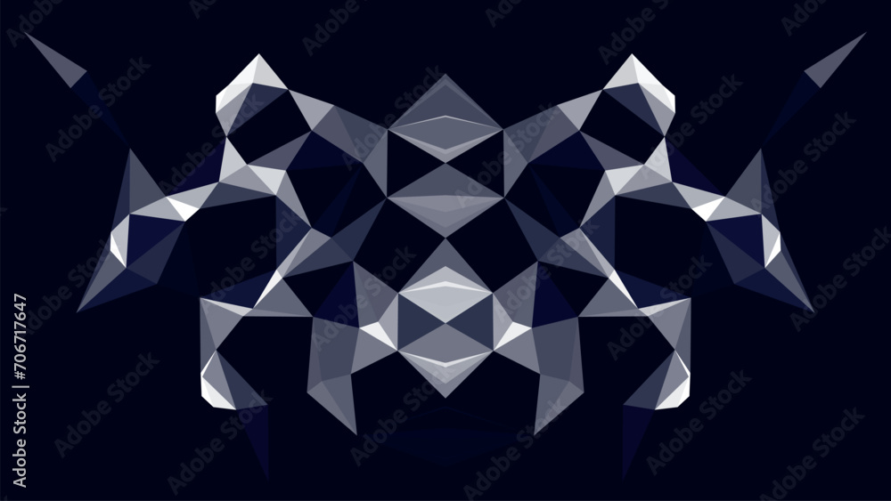 Aufkleber network connection structure. futuristic background made of triangles. connecting dots and lines. ab