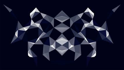 Obraz premium Network connection structure. Futuristic background made of triangles. Connecting dots and lines. Abstract technology background. Plexus effect. Technology or science banner. 3D rendering. Vector