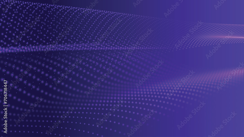 Poster abstract digital particle wave. futuristic dotted wave. big data digital code. technology or science