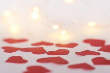 A favorite holiday of young people, both women and men, Valentine's Day, two red hearts are a symbol of lovers from young to old, gifts and good mood are attributes of this holiday. High quality photo