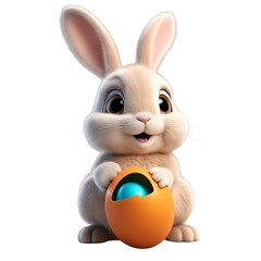 3D Printable Easter Rabbit PNG Clipart Sticker - Celebrate with Joyful Design