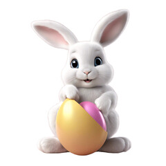 3D Printable Easter Rabbit PNG Clipart Sticker - Celebrate with Joyful Design