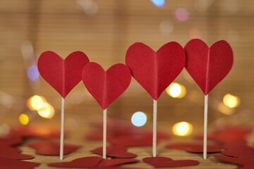 A favorite holiday of young people, both women and men, Valentine's Day, two red hearts are a...