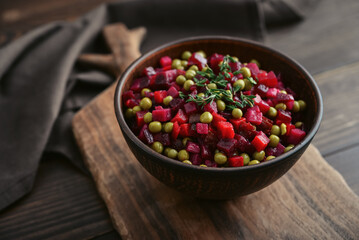 Vinegret - traditional Russian vegetable salad