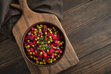 Vinegret - traditional Russian vegetable salad