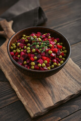 Vinegret - traditional Russian vegetable salad