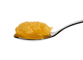 Teaspoon of candied linden honey, focus stacked