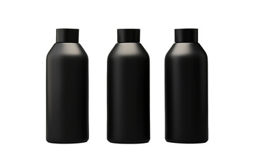 black bottle isolated on white