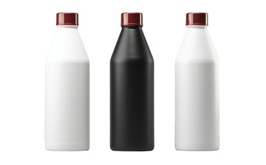 Collection of cosmetic bottles isolated on a white background