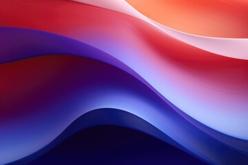 Abstract background with a sleek design of colorful waves in shades of blue and red, for modern aesthetics.Copy space for text. For greeting card, web design elements or creative marketing materials.