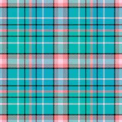 Plaid seamless pattern. Repeating checker fabric for design prints plaids. Repeated check ekose. Checks square line. Vichi cloth. Tartan repeat textile. Scottish madras flannel. Vector illustration