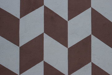 Textured background with geometric shapes with brown and white inserts.