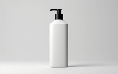 white plastic bottle isolated