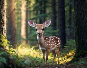 fawn in the forest