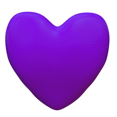 purple heart isolated on white