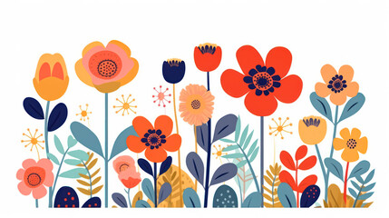 an enchanting illustration featuring intricate hollow flowers against a white background.