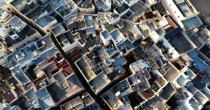 Gallipoli, roofs seen from above. Puglia, Italy.