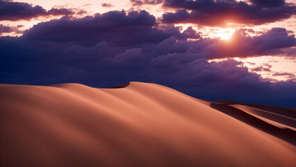 setting desert sun