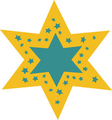 Blue and Yellow Star Design