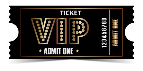 VIP admit one ticket - obrazy, fototapety, plakaty