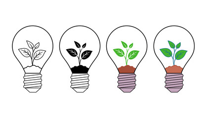  terrarium school project, ecology and environment icons. plant life and plants illustration vector
