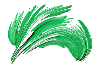 green brush strokes and splashes isolated against transparent background
 - obrazy, fototapety, plakaty