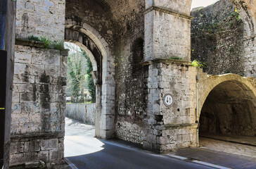 The Porta Ternana, the gateway to the city of Narni, one of the most important symbols of the...
