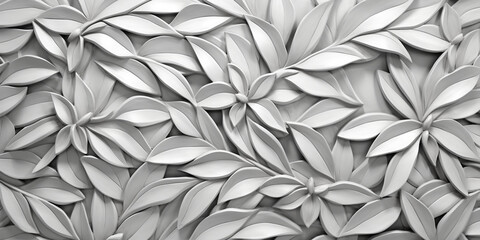 background,textured white flower leaves with 3d elements,banner base,floral texture