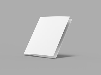 Blank Half Fold square brochure render to present your design.