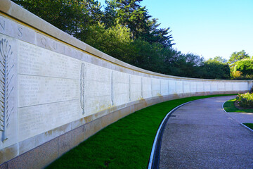 Wall of the Missing, WW2 Memorial in Normandy, France
