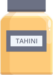 Tahini bread spread icon cartoon vector. Plate food. Cooking pita