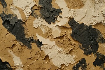 Camouflage beige and sand texture rustic wall