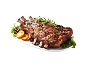 COOKED_LAMB_DISH isolated on white and transparent background