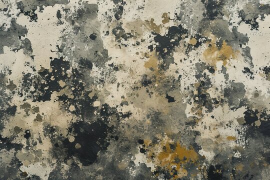 Abstract rusty wall with gray and beige tones. Camouflage tones