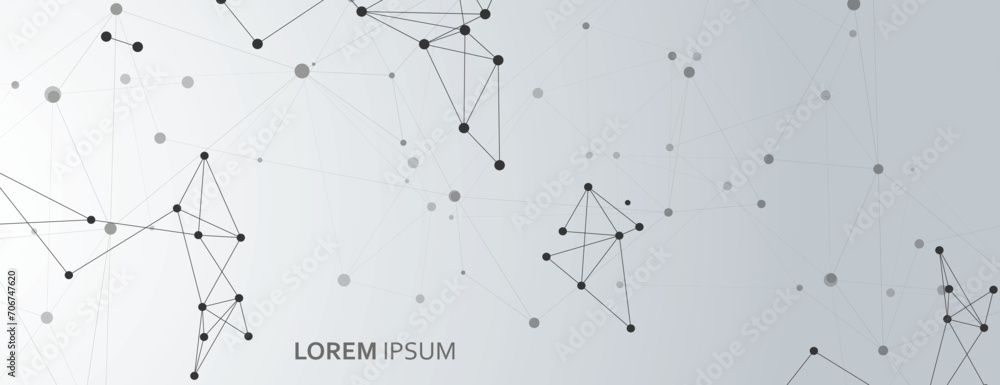 Leinwandbilder vector connect lines and dots. banner template for technology. modern network background