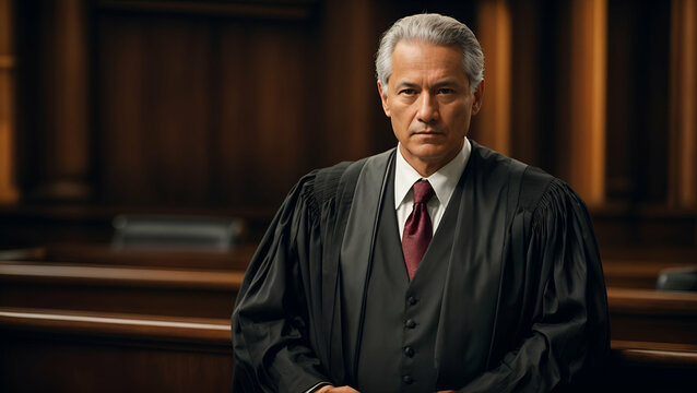 portrait of a judge in judicial robe