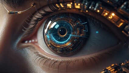Neural Nexus: A Mesmerizing 3D Rendering of the Digital Eye. AI generated