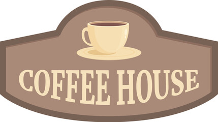 Coffee house icon cartoon vector. Street shop. Avenue terrace