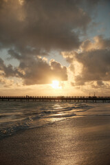 Naklejka premium sunset on the beach