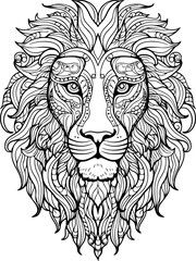 lion mandala coloring page