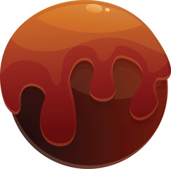 Cream candy ball icon cartoon vector. Milk gourmet cacao. Candy hot