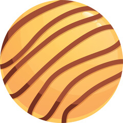 Striped candy ball icon cartoon vector. Cake candy. Java mug